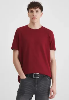 Medicine tricou barbati, culoarea bordo, neted imagine