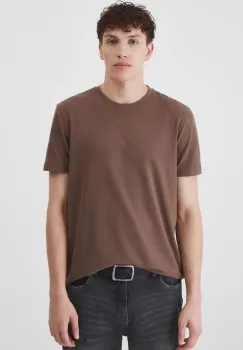 Medicine tricou barbati, culoarea maro, neted imagine