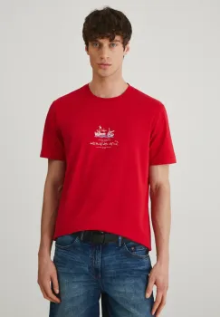 Medicine tricou barbati, culoarea rosu, cu imprimeu imagine