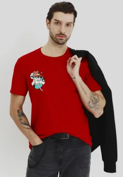 Medicine tricou barbati, culoarea rosu, cu imprimeu imagine