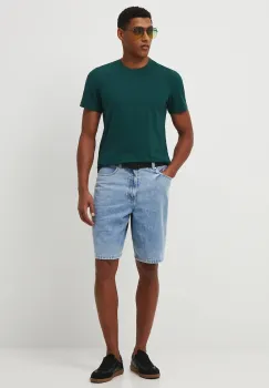 Medicine tricou barbati, culoarea turcoaz, neted imagine