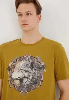 Medicine tricou barbati, culoarea verde, cu imprimeu imagine