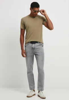 Medicine tricou barbati, culoarea verde, neted imagine