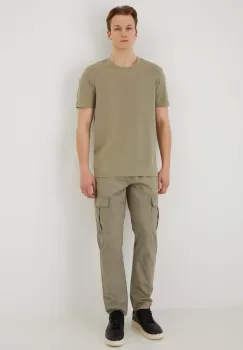 Medicine tricou barbati, culoarea verde, neted imagine