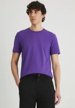 Medicine tricou barbati, culoarea violet, neted imagine