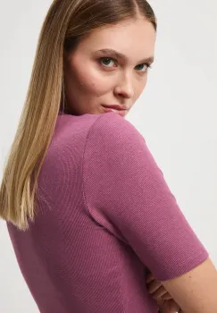 Medicine tricou culoarea bej, cu turtleneck imagine