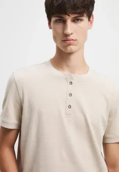Medicine tricou culoarea bej, melanj imagine