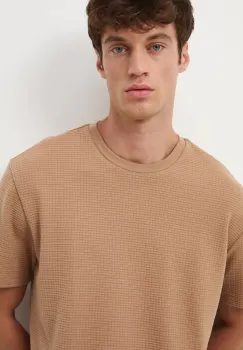 Medicine tricou culoarea bej, neted imagine