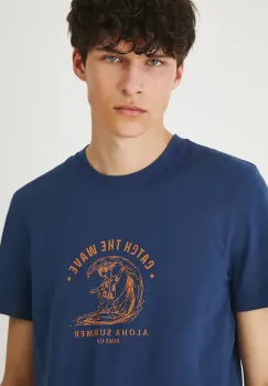 Medicine tricou culoarea bleumarin, cu imprimeu imagine