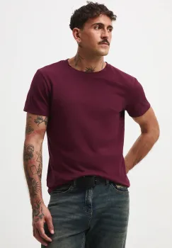 Medicine tricou culoarea bordo, neted imagine