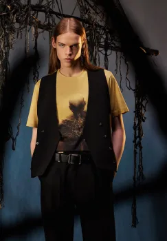 Medicine tricou culoarea galben, modelator imagine