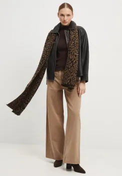 Medicine tricou culoarea maro, cu guler imagine