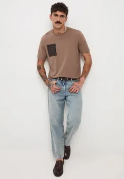 Medicine tricou culoarea maro, cu imprimeu imagine