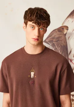 Medicine tricou culoarea maro, cu imprimeu imagine