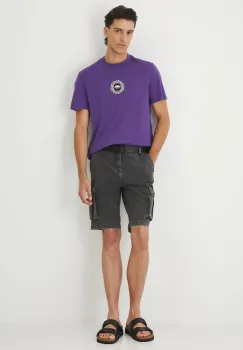 Medicine tricou de bumbac violet barbatesc cu imprimeu imagine