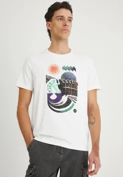 Medicine Tricou din bumbac alb barbatesc cu imprimeu imagine