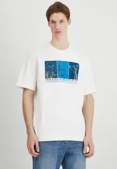 Medicine tricou din bumbac barbati, culoarea alb imagine