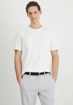 Medicine tricou din bumbac barbati, culoarea alb, neted imagine