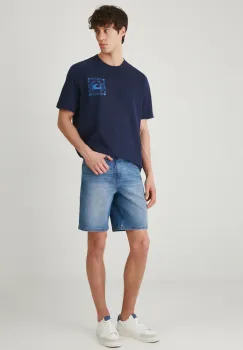 Medicine tricou din bumbac barbati, culoarea albastru marin, cu imprimeu imagine