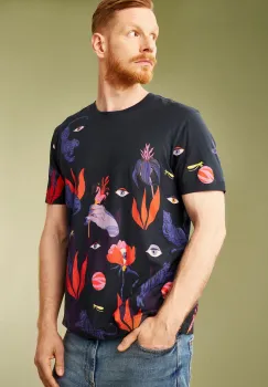 Medicine tricou din bumbac barbati, culoarea albastru marin, modelator imagine