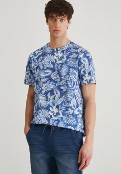 Medicine tricou din bumbac barbati, culoarea albastru marin, modelator imagine