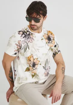 Medicine tricou din bumbac barbati, culoarea bej, modelator imagine