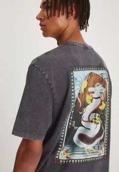 Medicine tricou din bumbac barbati, culoarea gri, cu imprimeu imagine