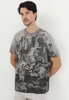 Medicine tricou din bumbac barbati, culoarea gri, modelator imagine