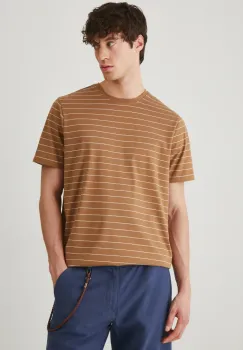 Medicine tricou din bumbac barbati, culoarea maro, modelator imagine
