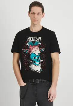 Medicine tricou din bumbac barbati, culoarea negru, cu imprimeu imagine