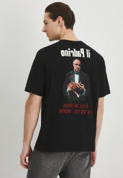 Medicine tricou din bumbac barbati, culoarea negru, cu imprimeu imagine