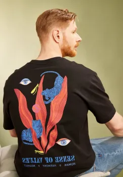 Medicine tricou din bumbac barbati, culoarea negru, cu imprimeu imagine
