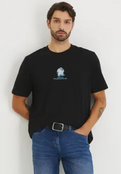 Medicine tricou din bumbac barbati, culoarea negru, cu imprimeu imagine