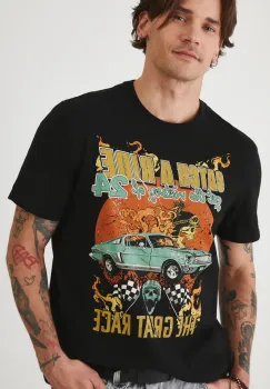 Medicine tricou din bumbac barbati, culoarea negru, cu imprimeu imagine