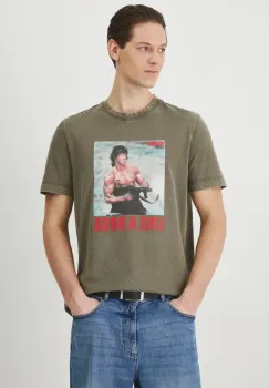 Medicine tricou din bumbac barbati, culoarea verde, cu imprimeu imagine