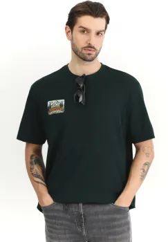 Medicine tricou din bumbac barbati, culoarea verde, cu imprimeu imagine