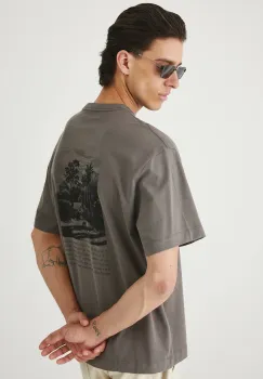 Medicine Tricou din bumbac culoare gri masculina imagine