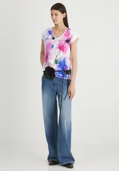Medicine tricou din bumbac culoarea alb imagine