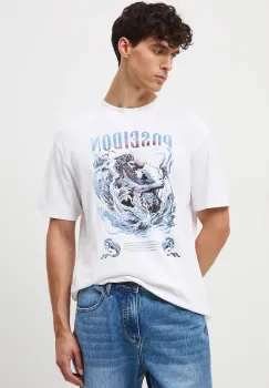 Medicine tricou din bumbac culoarea alb, cu imprimeu imagine