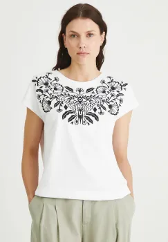 Medicine tricou din bumbac culoarea alb, cu spate descoperit imagine