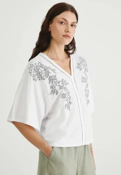 Medicine tricou din bumbac culoarea alb imagine