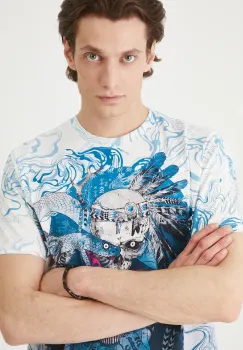 Medicine tricou din bumbac culoarea alb, modelator imagine