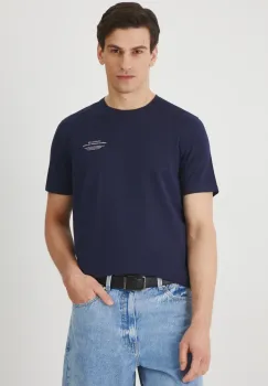 Medicine tricou din bumbac culoarea albastru marin, cu imprimeu imagine