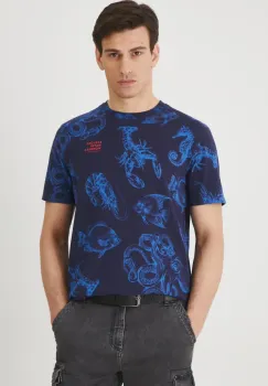 Medicine tricou din bumbac culoarea albastru marin, modelator imagine