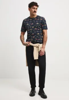 Medicine tricou din bumbac culoarea albastru marin, modelator imagine