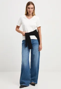 Medicine tricou din bumbac culoarea bej imagine