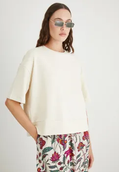 Medicine tricou din bumbac culoarea bej imagine