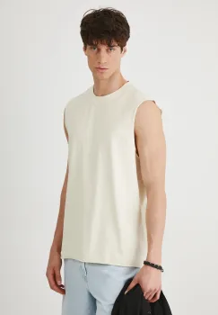 Medicine tricou din bumbac culoarea bej imagine