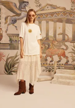 Medicine tricou din bumbac culoarea bej imagine
