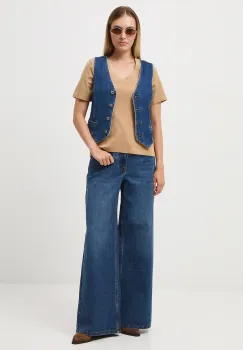 Medicine tricou din bumbac culoarea bej imagine